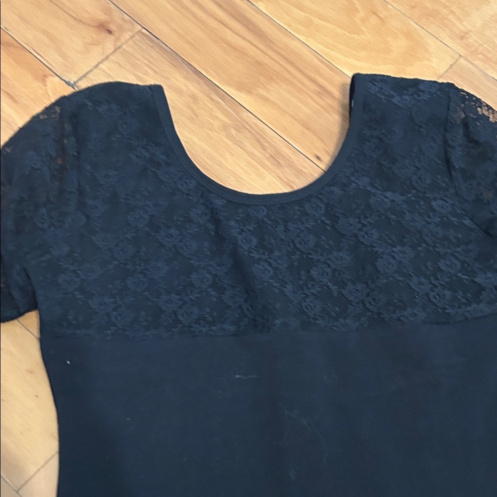 Black Lace Kids Leotard or Bodysuit - Picture 3 of 5